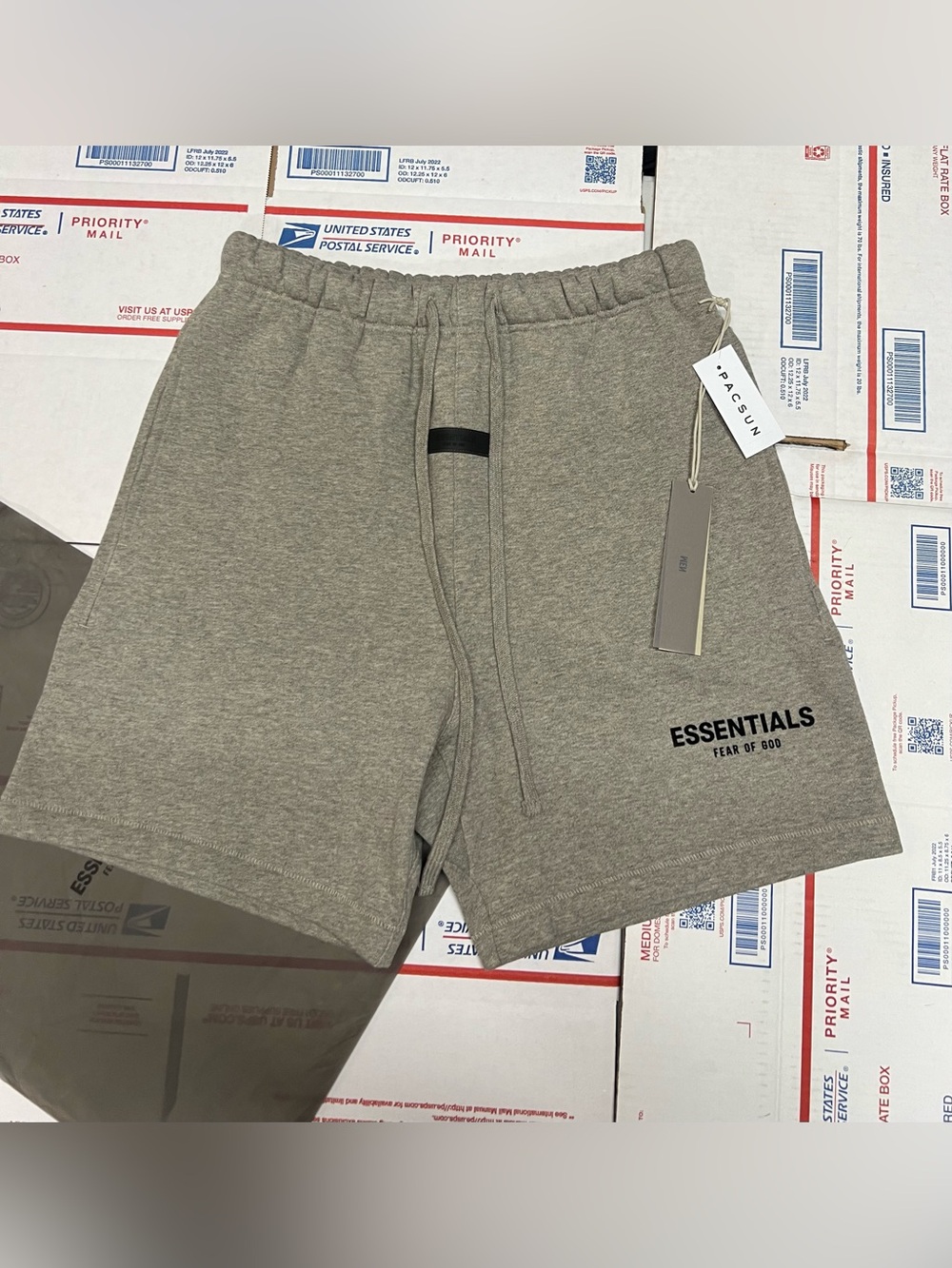 Fear of God Essentials Men’s Gray Athletic Lounge Shorts